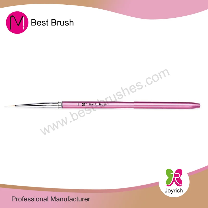 Pink Metal Cover Nail Art Brush
