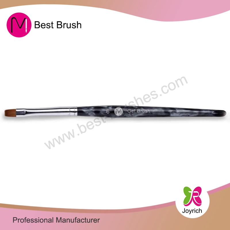 Black With White Acrylic Nylon Hair Gel Brush
