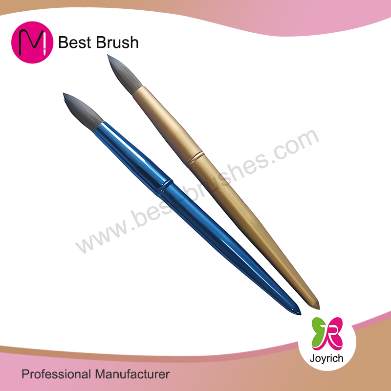 Blue Metal Kolinsky Acryilc Nail Brush