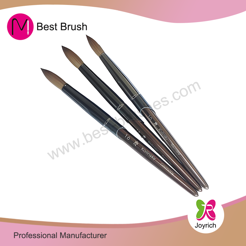 Coffee Metal Kolinsky Acrylic Nail Brush