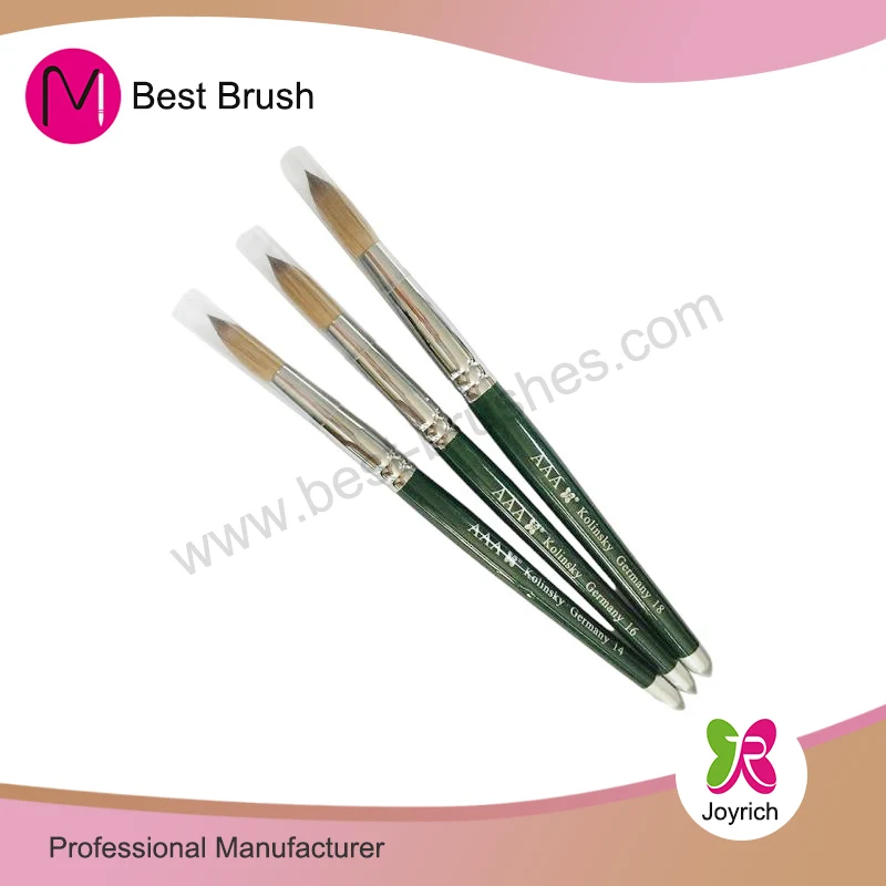 Green Silver Kolinsky Acrylic Nail Brush