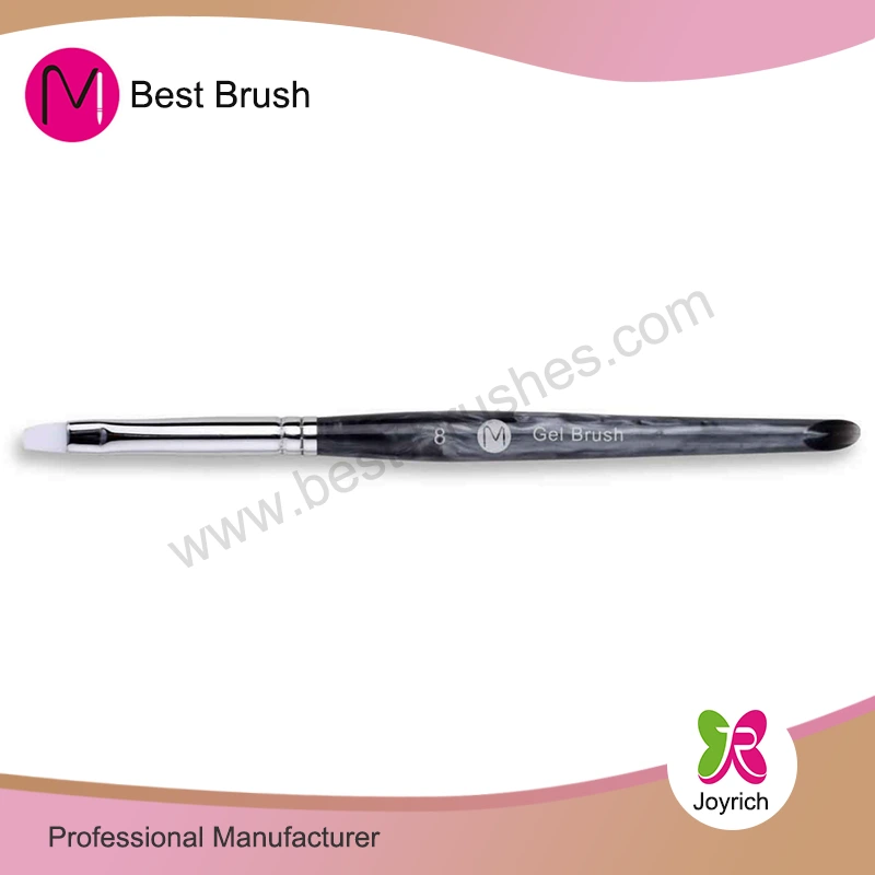 Grey White Marble Nylon Gel Nail Brush