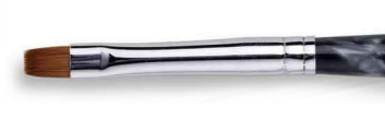 Black With White Acrylic Nylon Hair Gel Brush