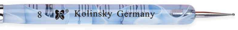 Light Blue Acrylic Kolinsky Hair French Brush