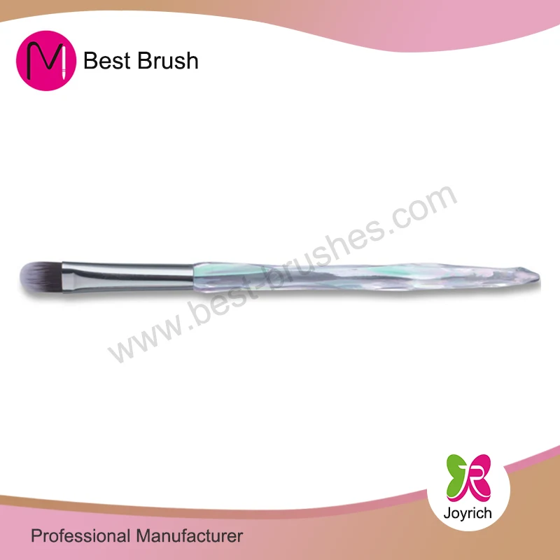 Gray White Oval Eyeshadow Makeup Brush