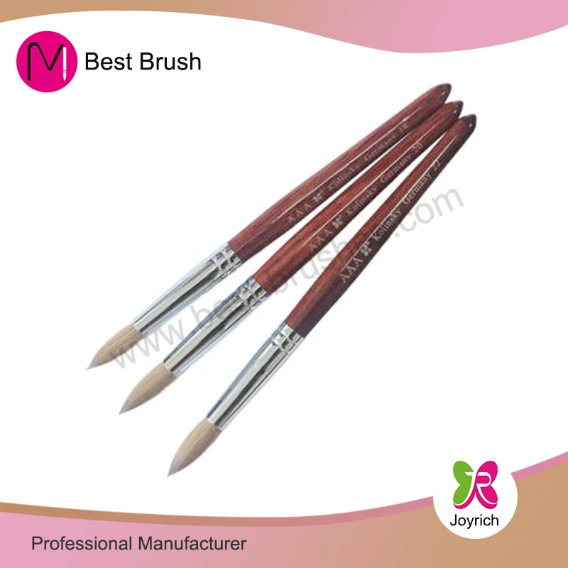 Pure Kolinsky Red Acrylic Nail Brush