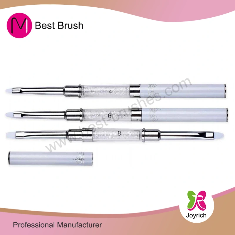 White Cap Gel Double Nail Brush